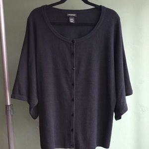 Black Button Front Cardigan